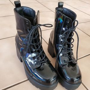 Koi Footwear Holographic Platform Boots